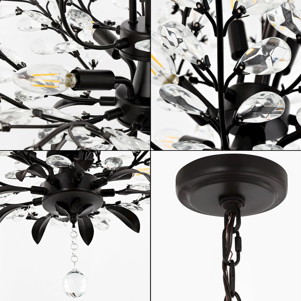 Diantha Light Contemporary Bohemian Iron/Acrylic Led Pendant. Picture 5