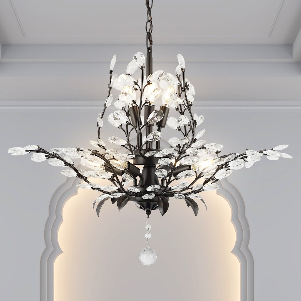 Diantha Light Contemporary Bohemian Iron/Acrylic Led Pendant. Picture 12