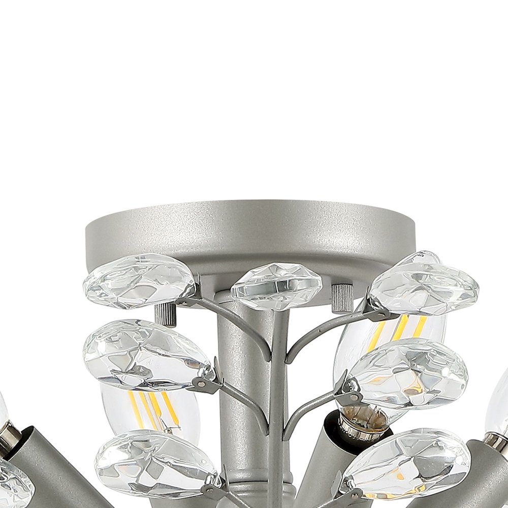 Elisana Ontemporary Bohemian Iron/Acrylic Led Semi Flush Mount. Picture 3
