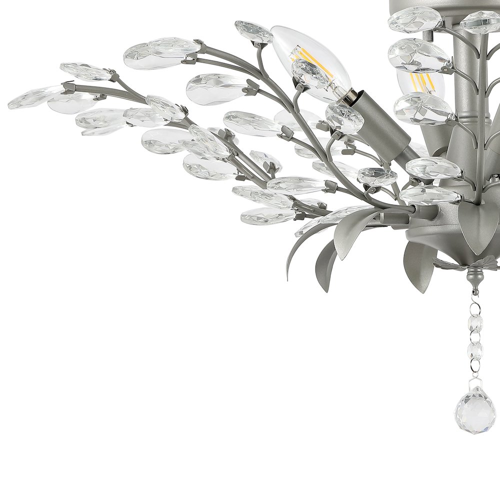 Elisana Ontemporary Bohemian Iron/Acrylic Led Semi Flush Mount. Picture 2