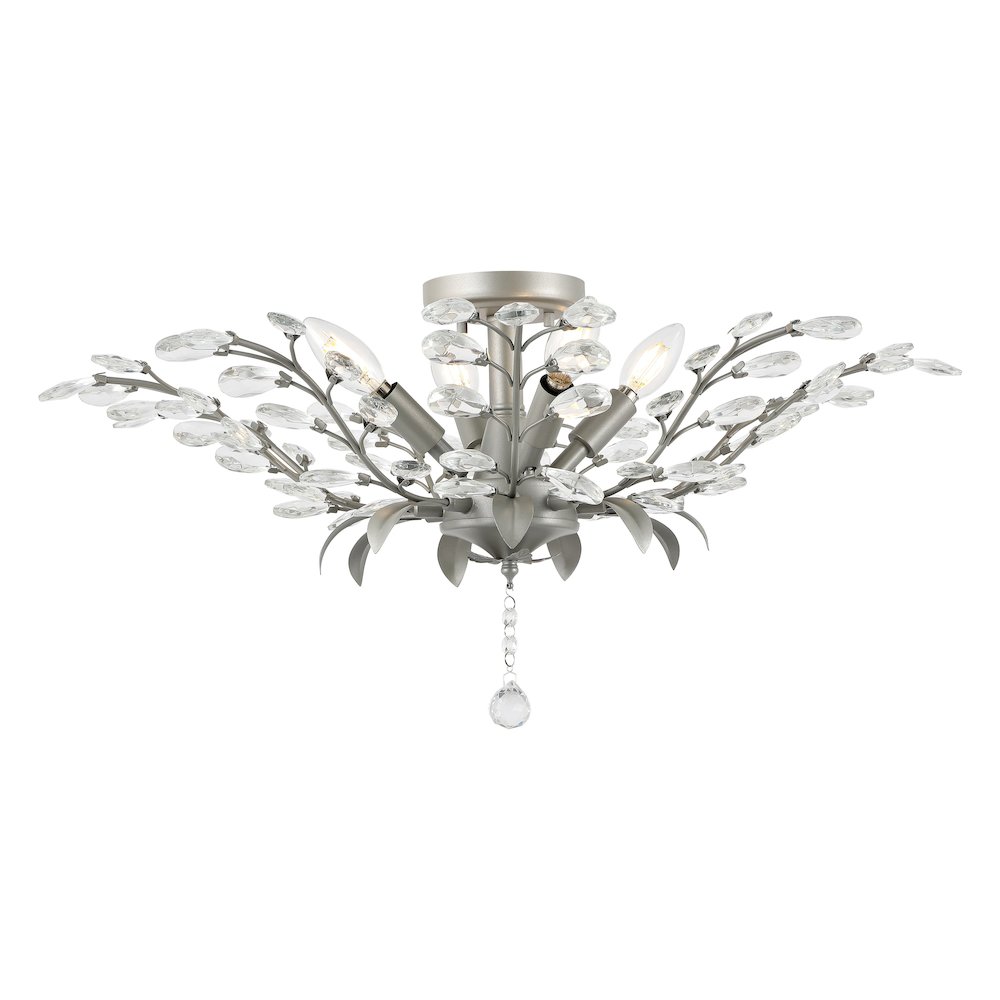 Elisana Ontemporary Bohemian Iron/Acrylic Led Semi Flush Mount. Picture 6