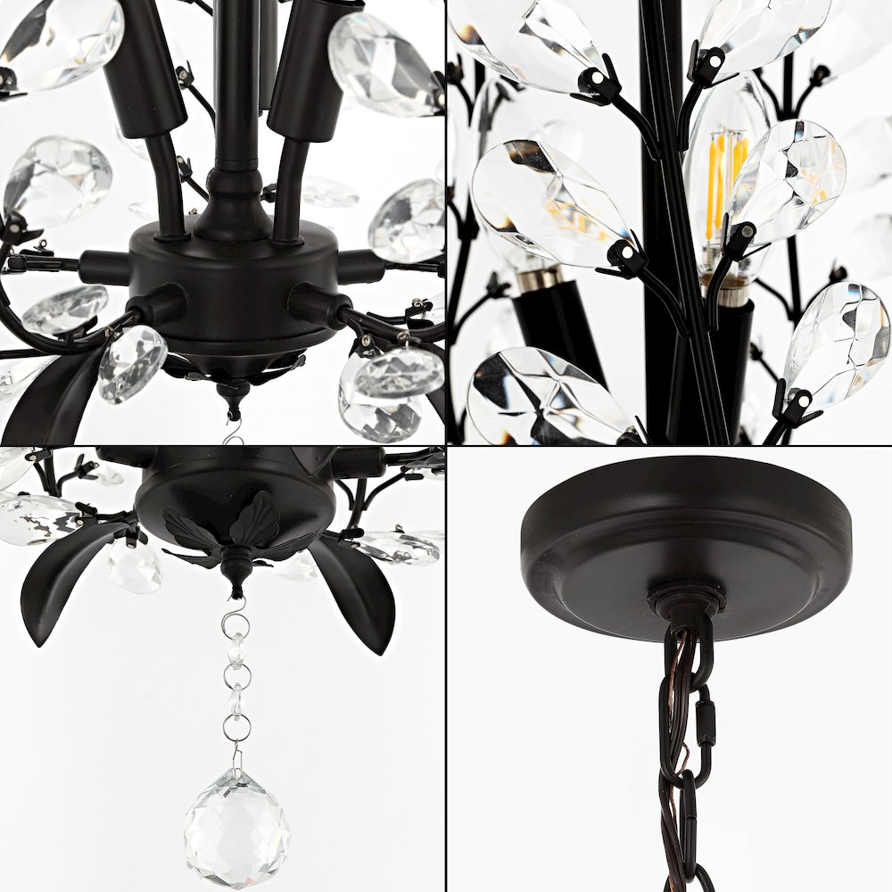 Diantha Light Contemporary Bohemian Iron/Acrylic Led Pendant. Picture 5