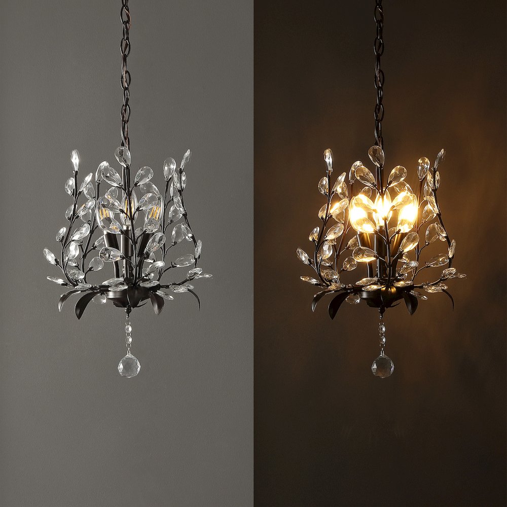 Diantha Light Contemporary Bohemian Iron/Acrylic Led Pendant. Picture 10