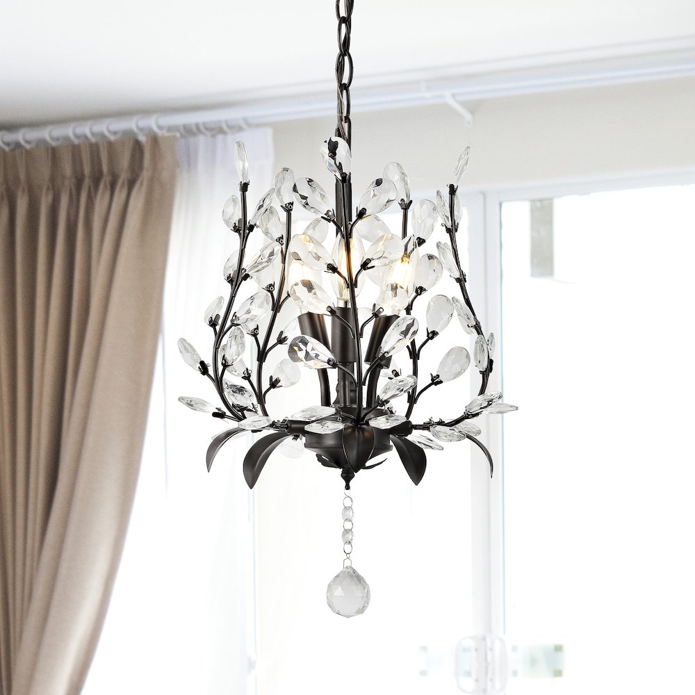 Diantha Light Contemporary Bohemian Iron/Acrylic Led Pendant. Picture 8