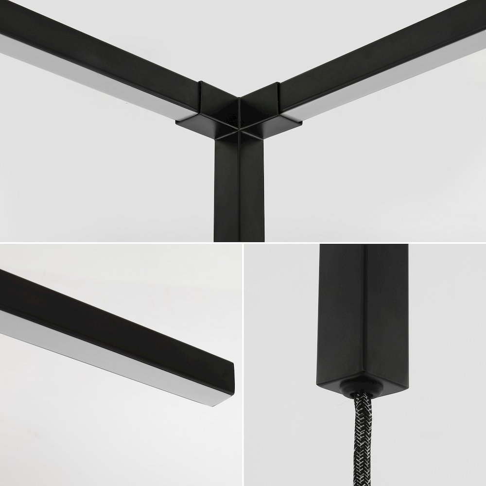 Minimalist Iron Integrated Plug-In Led Sconce For Ceiling Corner. Picture 3