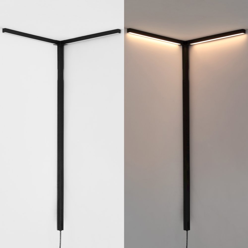 Minimalist Iron Integrated Plug-In Led Sconce For Ceiling Corner. Picture 5