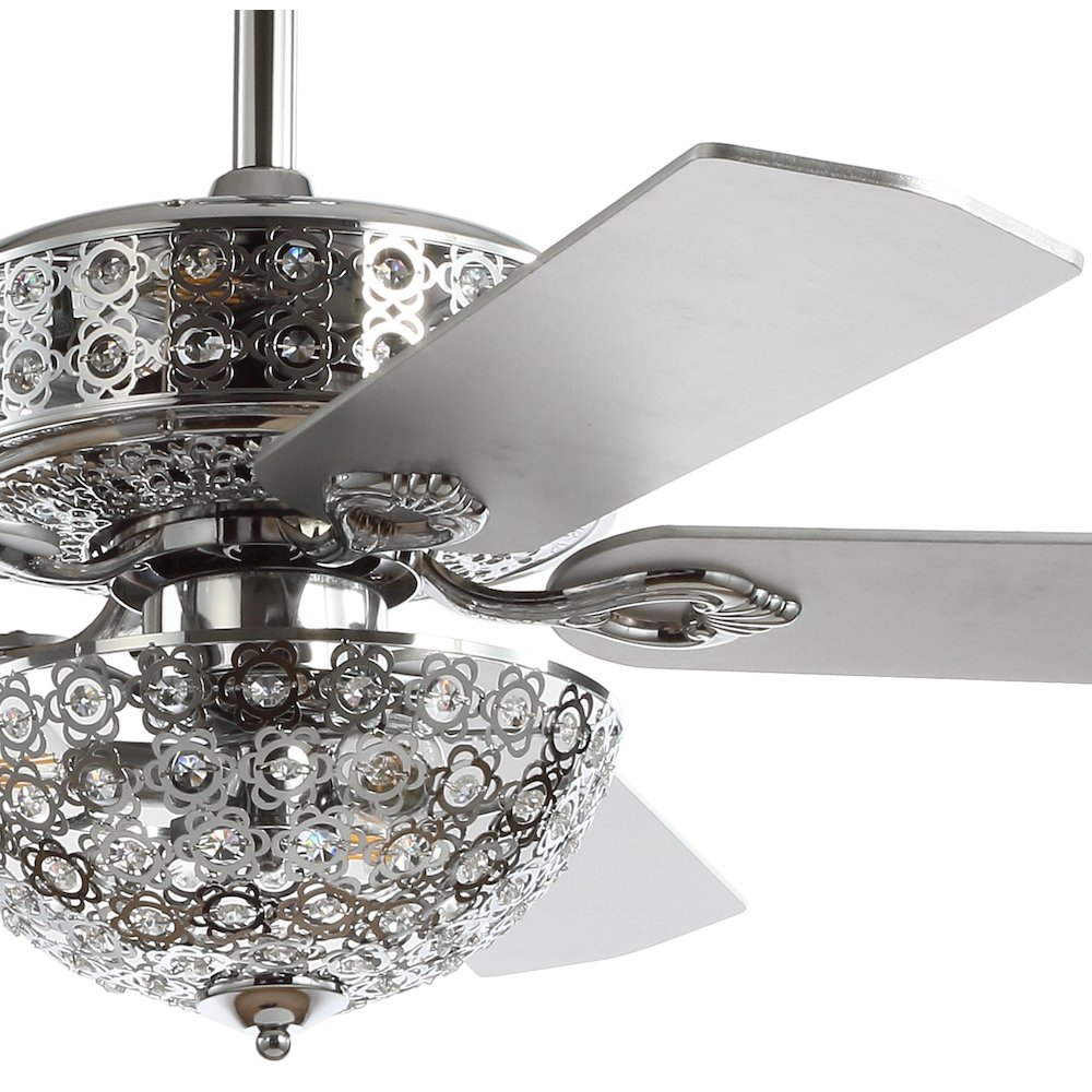 Zara Filigree Metal/Wood Led Ceiling Fan. Picture 3