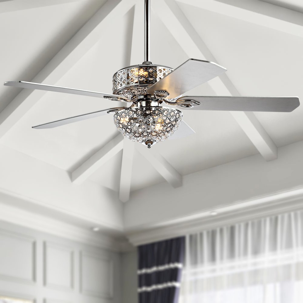 Zara Filigree Metal/Wood Led Ceiling Fan. Picture 10