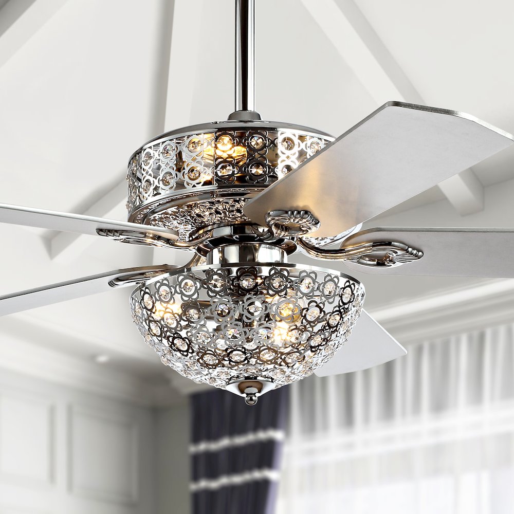 Zara Filigree Metal/Wood Led Ceiling Fan. Picture 9