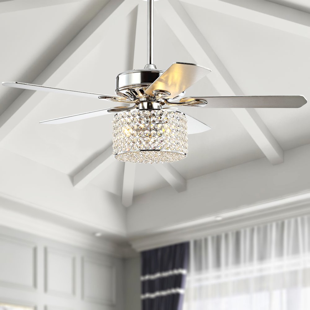 Brandy Crystal Prism Drum Led Ceiling Fan With Remote. Picture 10