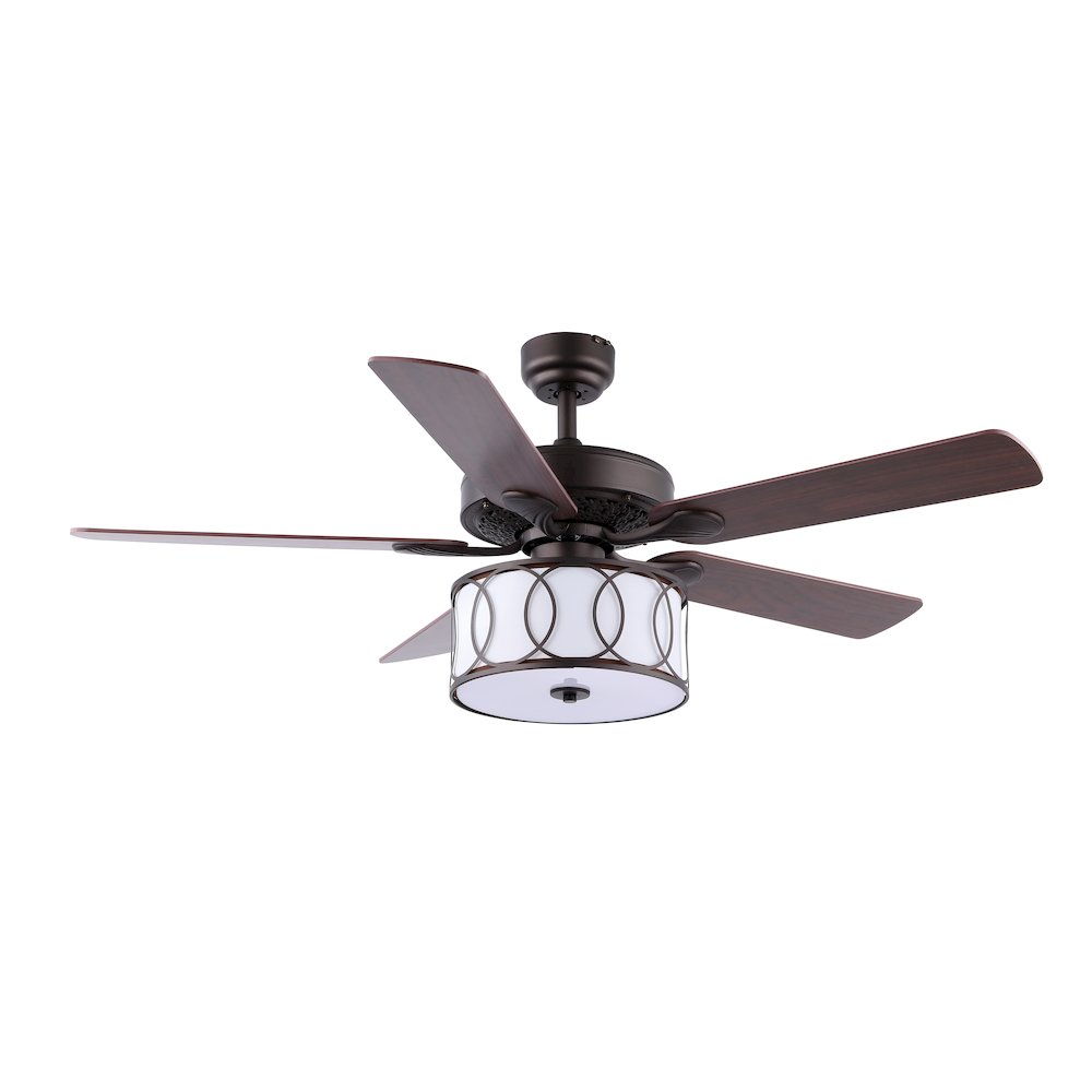 Circe Transitional Glam Drum Shade Led Ceiling Fan With Remote. Picture 2
