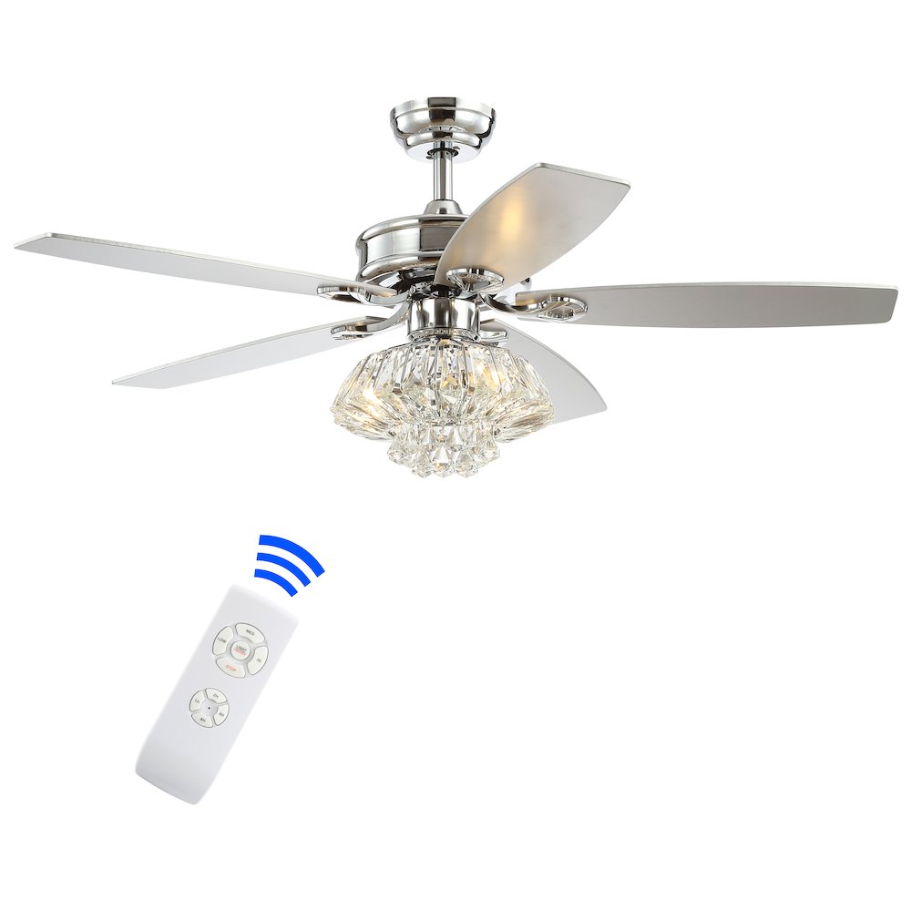 Kate Glam Crystal Drum Led Ceiling Fan With Remote. Picture 1