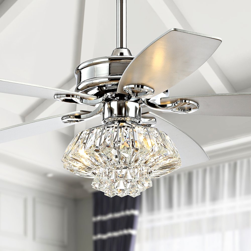 Kate Glam Crystal Drum Led Ceiling Fan With Remote. Picture 9