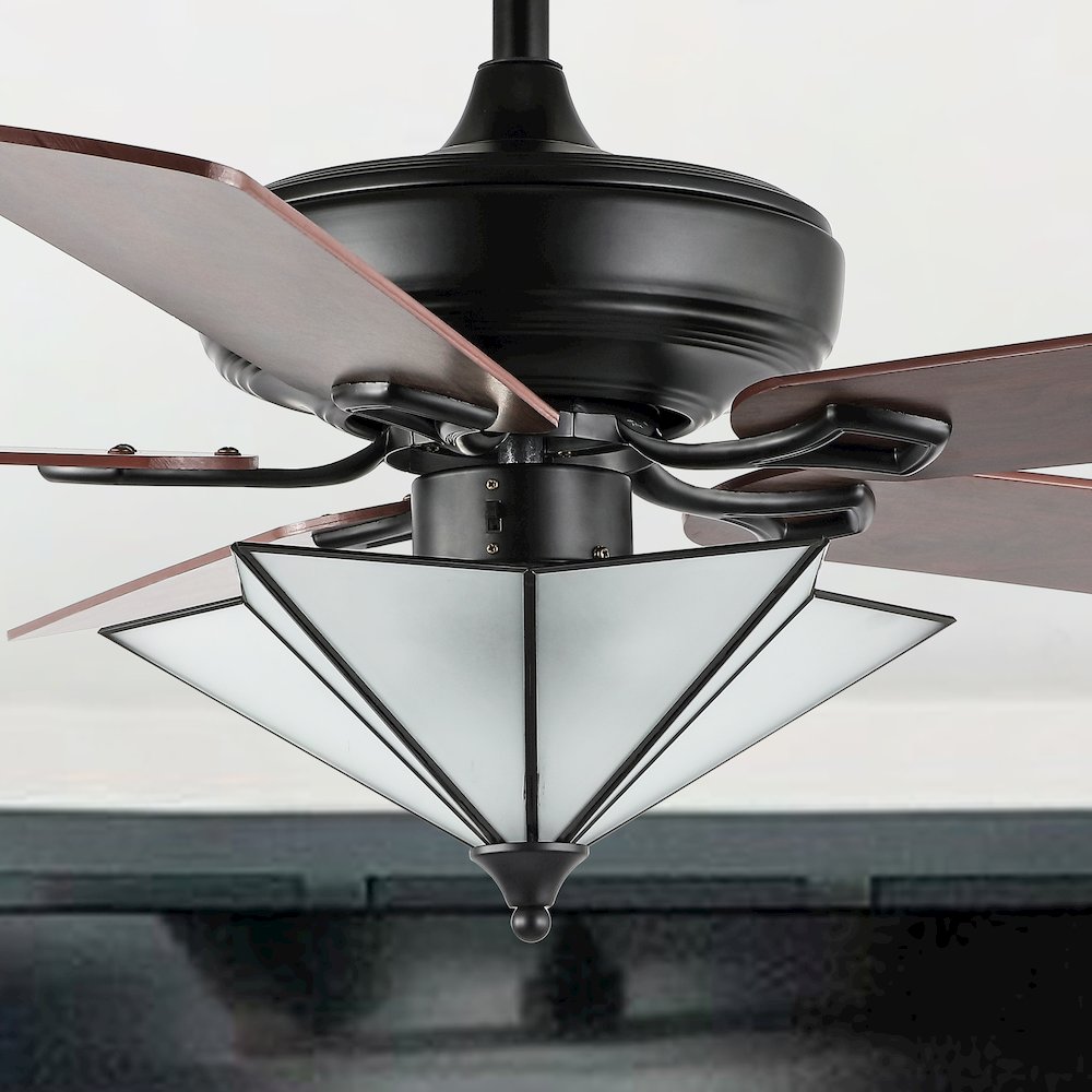Moravia Farmhouse Rustic Iron Star Shade Led Ceiling Fan With Remote. Picture 10
