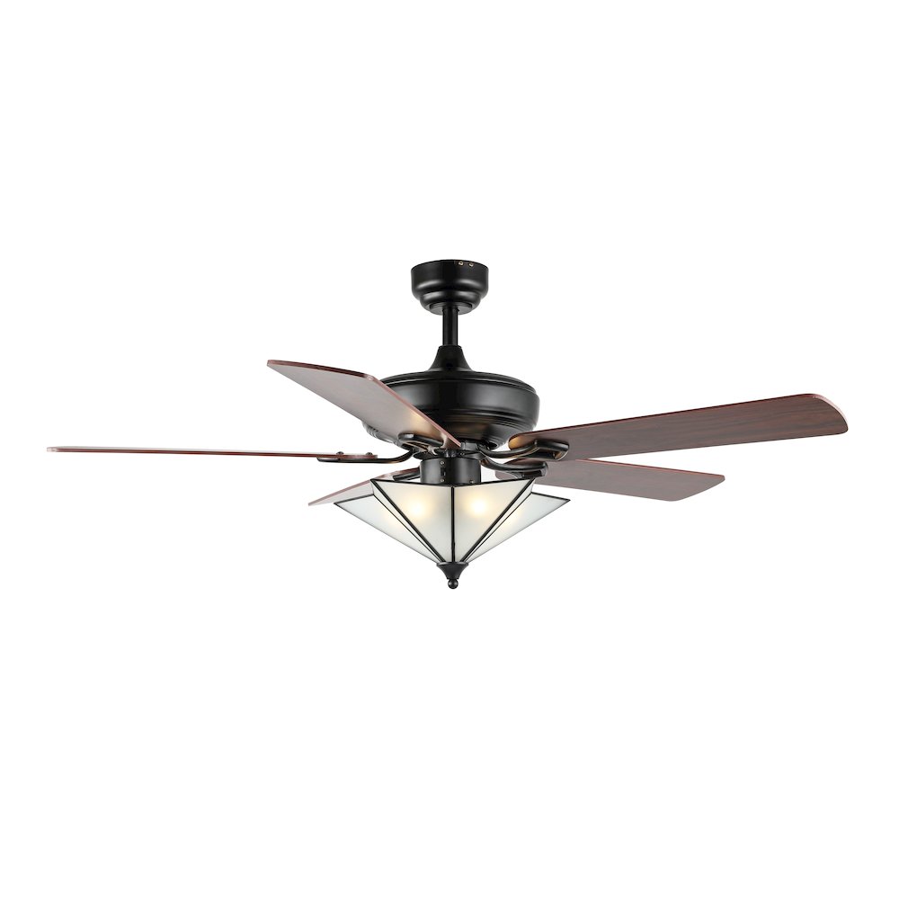 Moravia Farmhouse Rustic Iron Star Shade Led Ceiling Fan With Remote. Picture 1