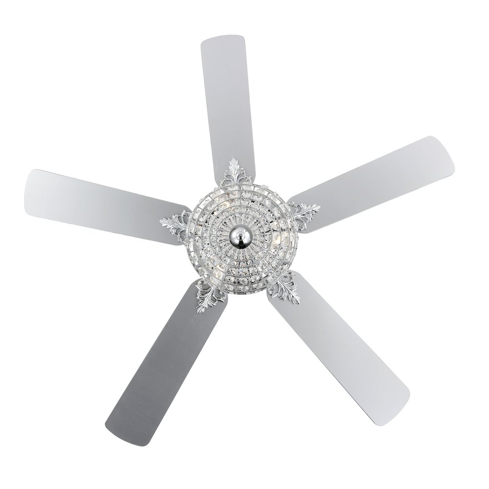 Mandy Glam Classic Crystal Dome Shade Led Ceiling Fan With Remote. Picture 6
