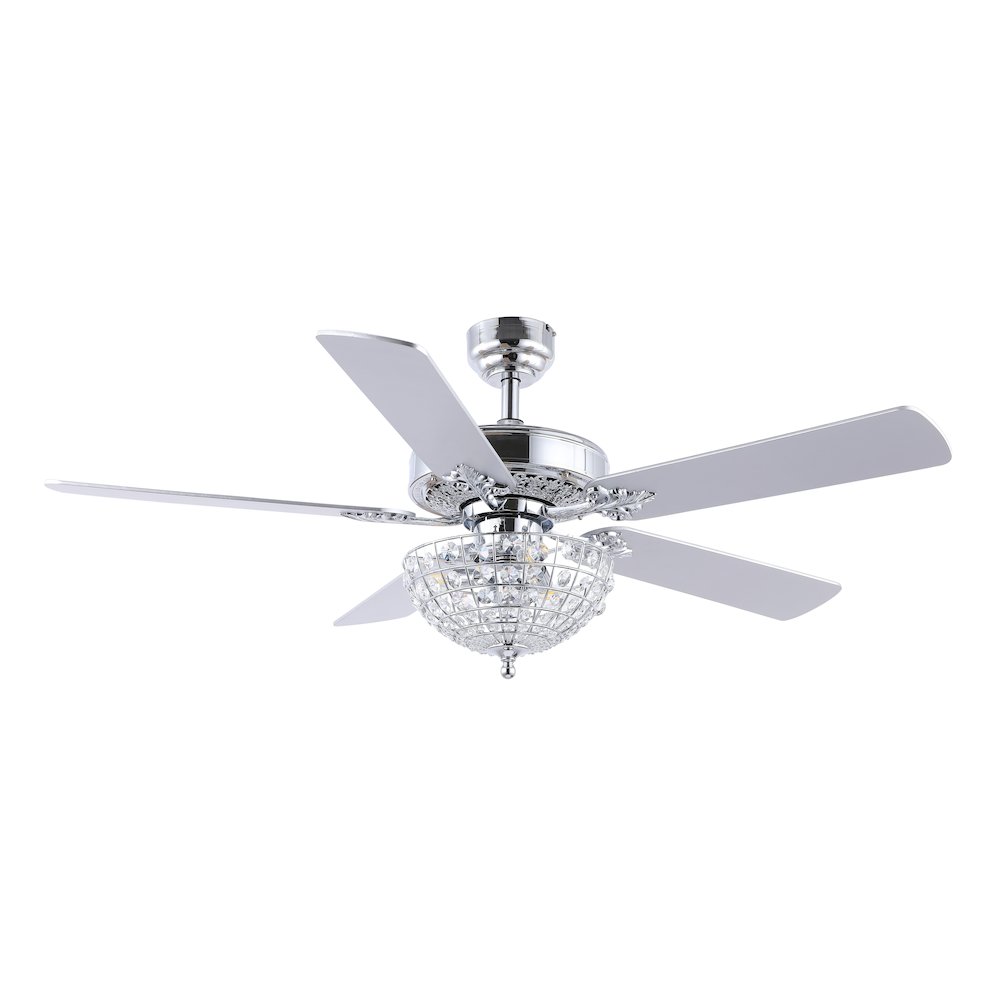 Mandy Glam Classic Crystal Dome Shade Led Ceiling Fan With Remote. Picture 2
