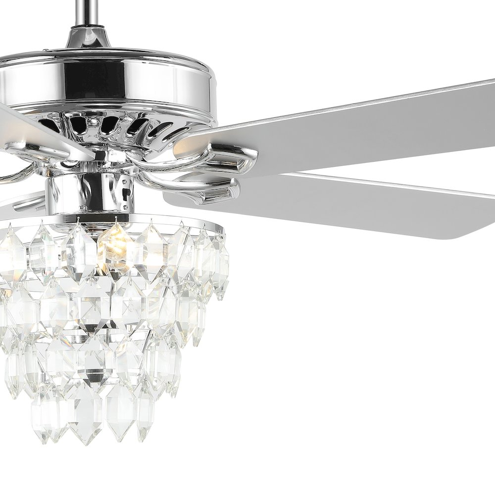 Mindy Glam Modern Crystal Shade Led Ceiling Fan With Remote. Picture 3