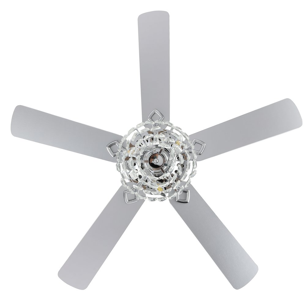 Mindy Glam Modern Crystal Shade Led Ceiling Fan With Remote. Picture 6