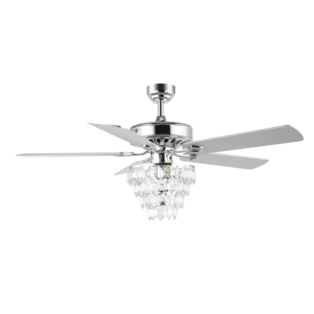 Mindy Glam Modern Crystal Shade Led Ceiling Fan With Remote. Picture 2