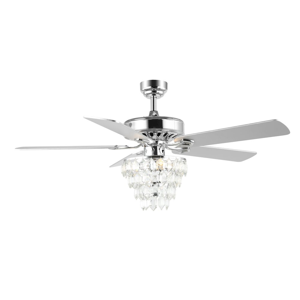 Mindy Glam Modern Crystal Shade Led Ceiling Fan With Remote. Picture 1