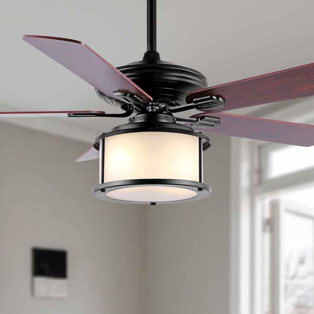 Brantley Bohemian Farmhouse Iron Led Ceiling Fan. Picture 11