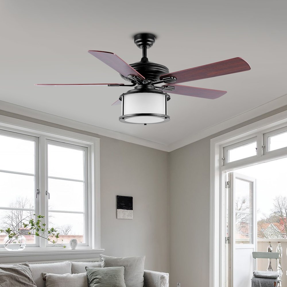 Brantley Bohemian Farmhouse Iron Led Ceiling Fan. Picture 8