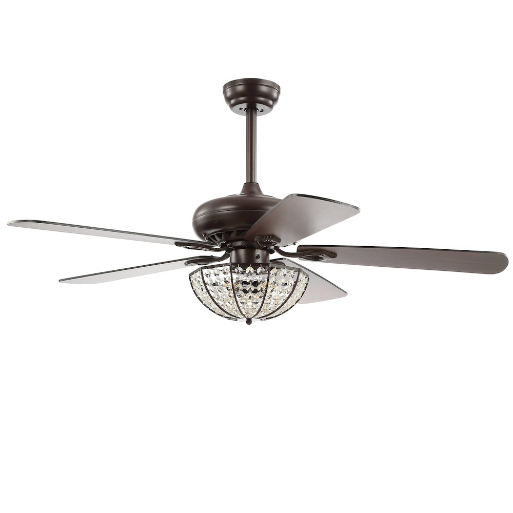 Joanna Bronze Crystal Led Ceiling Fan With Remote. Picture 2