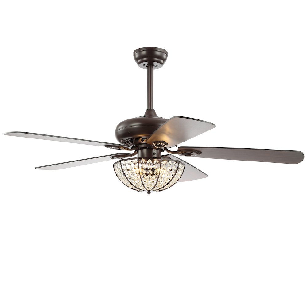 Joanna Bronze Crystal Led Ceiling Fan With Remote. Picture 5