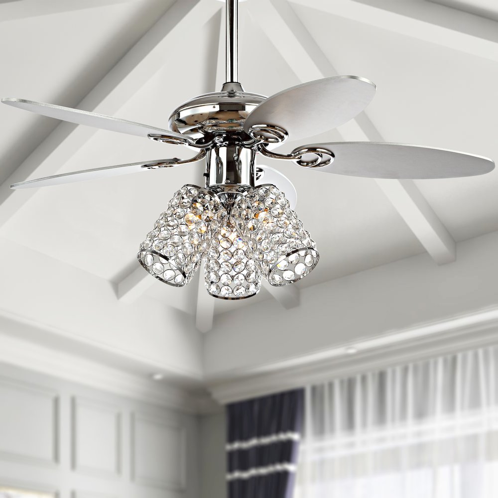 Kris Crystal Led Ceiling Fan With Remote. Picture 10