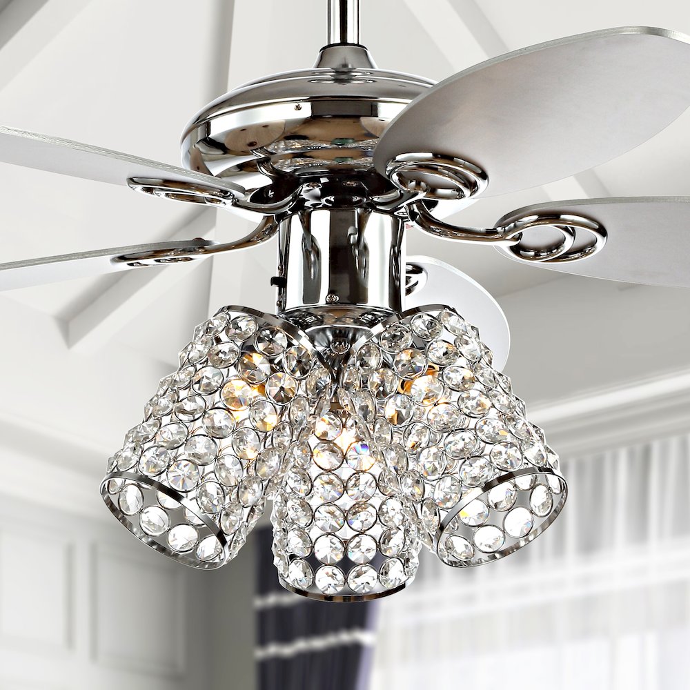 Kris Crystal Led Ceiling Fan With Remote. Picture 9
