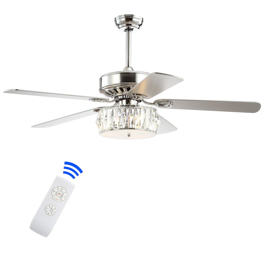 Mandy Crystal Prism Drum Led Ceiling Fan With Remote. Picture 1