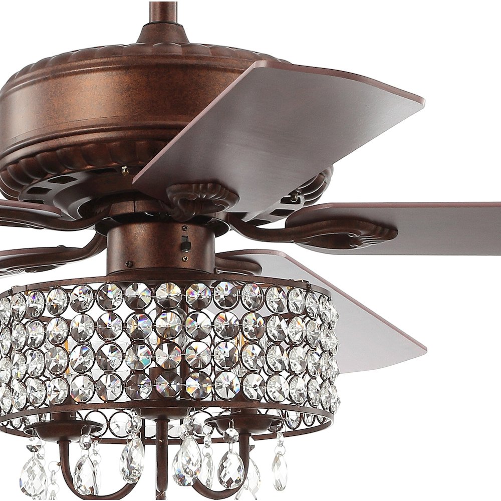 Becky Crystal Led Chandelier Fan With Remote. Picture 3
