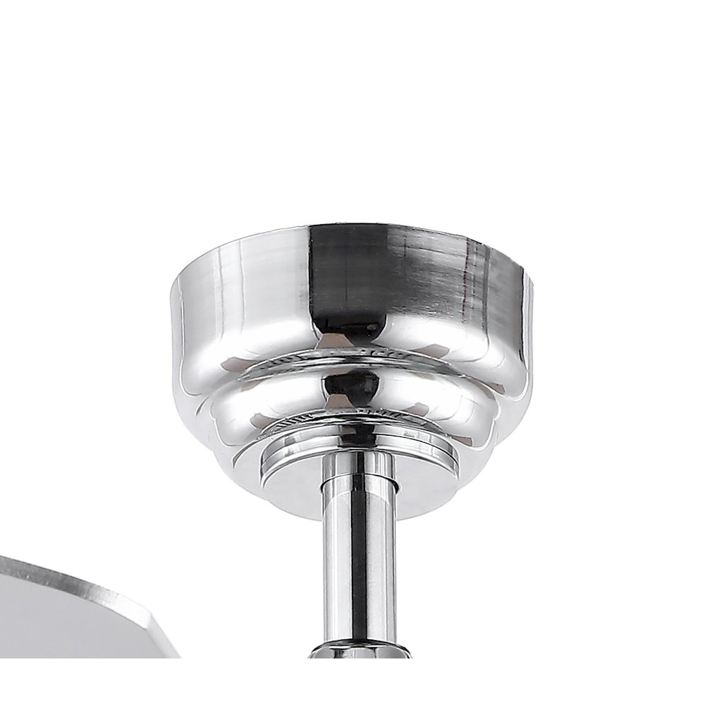 Kristie Crystal/Metal Modern Glam Drum Led Ceiling Fan With Remote. Picture 4