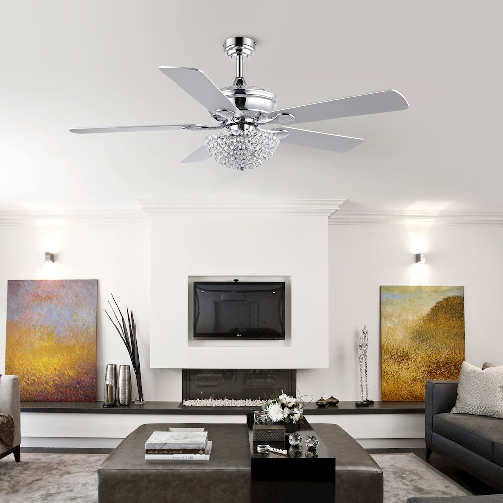 Cammy Traditional Transitional Iron Led Ceiling Fan. Picture 9