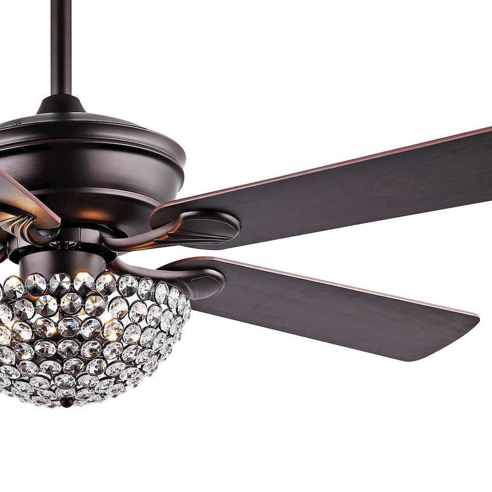 Cammy Traditional Transitional Iron Led Ceiling Fan. Picture 3