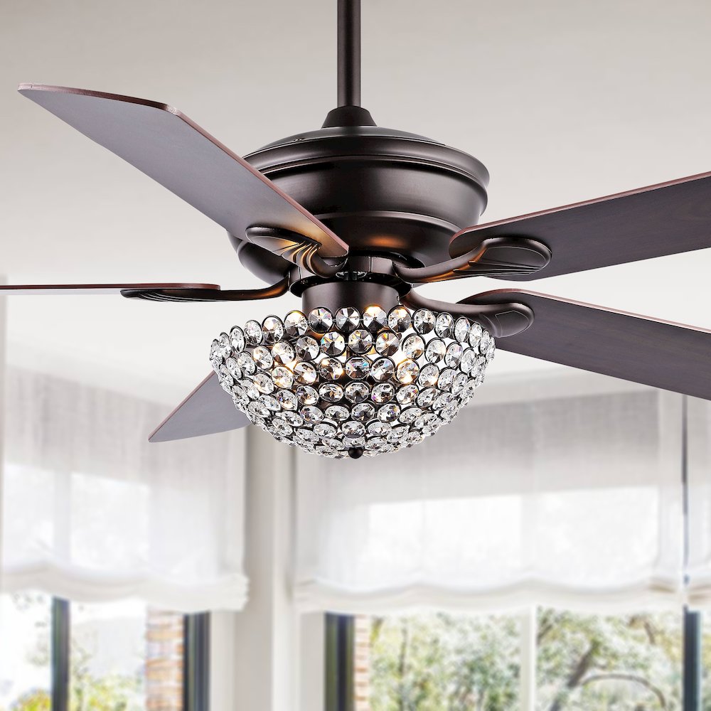 Cammy Traditional Transitional Iron Led Ceiling Fan. Picture 12