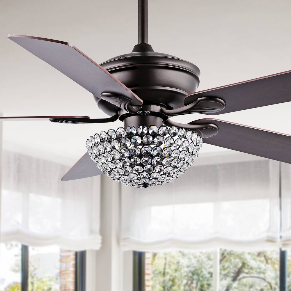 Cammy Traditional Transitional Iron Led Ceiling Fan. Picture 10