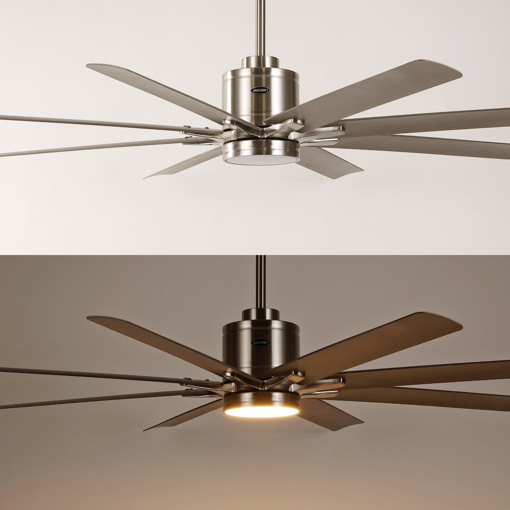 Octo Contemporary Industrial Iron/Plastic Ceiling Fan With Integrated Led Light. Picture 8