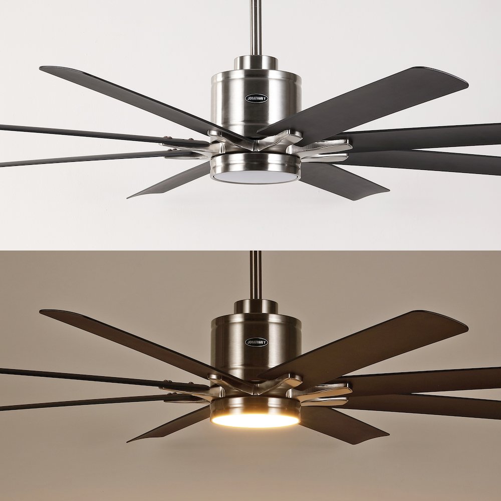 Octo Contemporary Industrial Iron/Plastic Ceiling Fan With Integrated Led Light. Picture 8