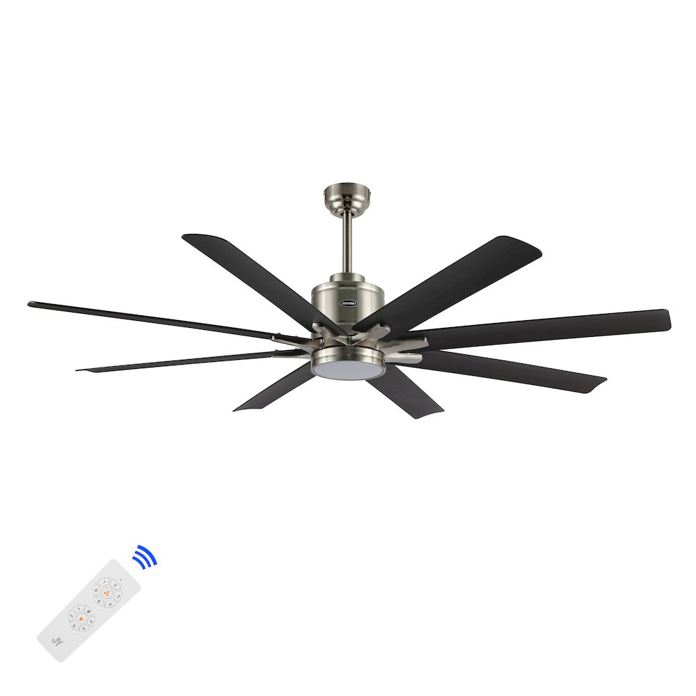 Octo Contemporary Industrial Iron/Plastic Ceiling Fan With Integrated Led Light. Picture 4