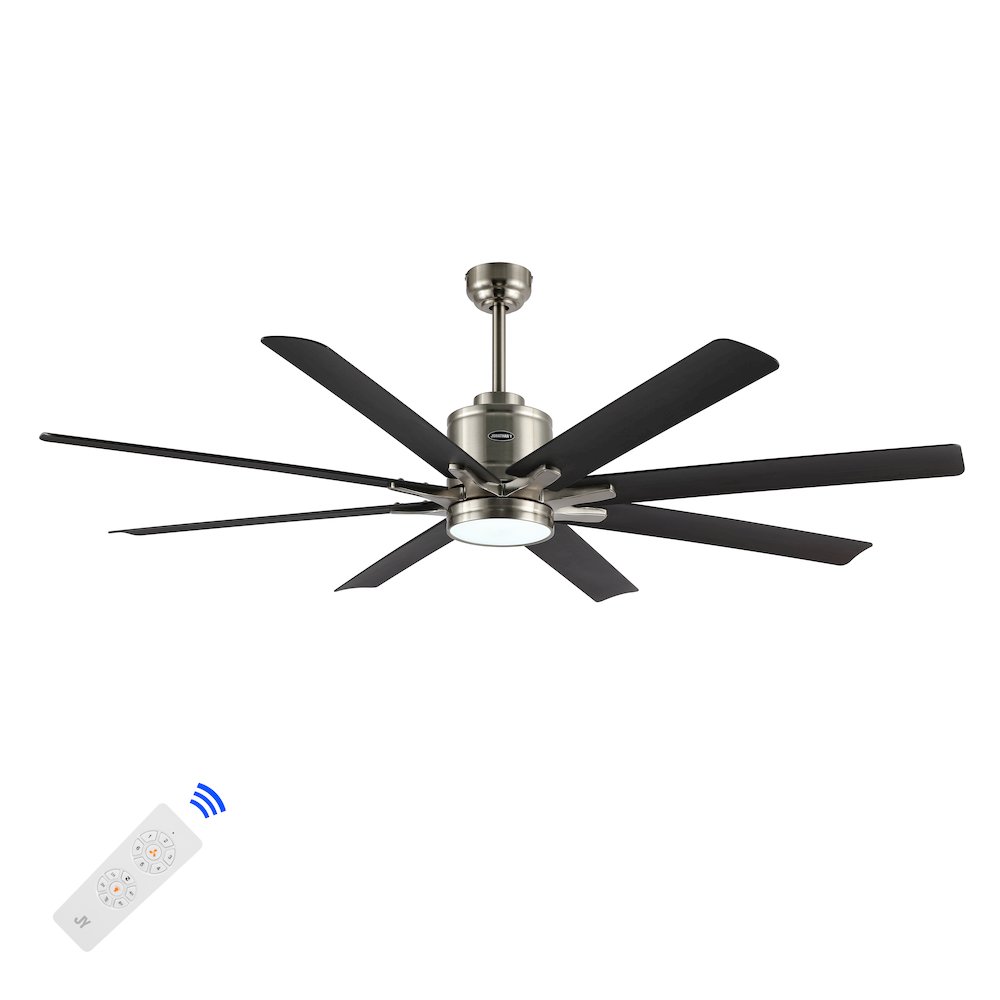 Octo Contemporary Industrial Iron/Plastic Ceiling Fan With Integrated Led Light. Picture 6