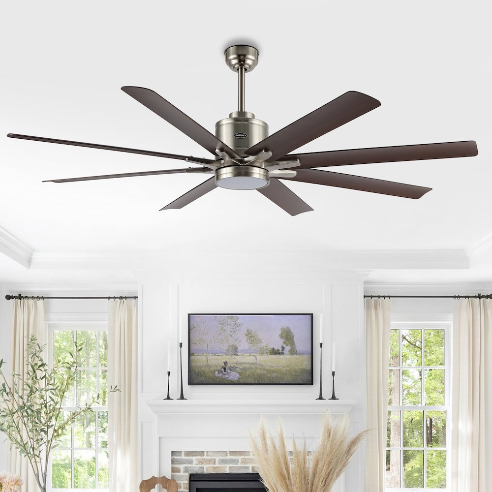 Octo Contemporary Industrial Iron/Plastic Ceiling Fan With Integrated Led Light. Picture 13
