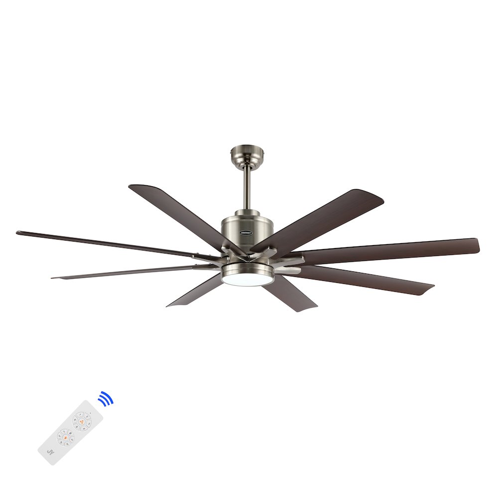 Octo Contemporary Industrial Iron/Plastic Ceiling Fan With Integrated Led Light. Picture 6