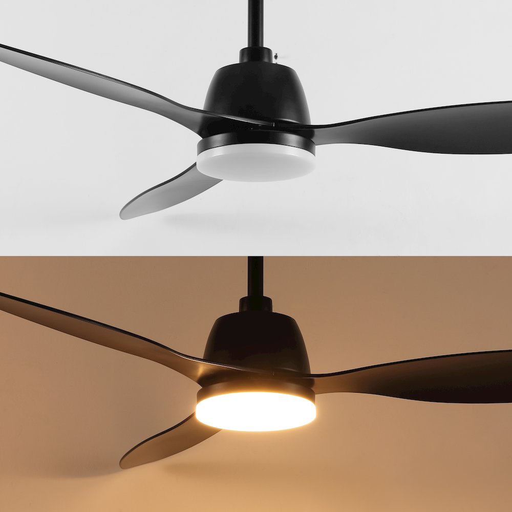 Audie Classic Industrial Iron/Plastic Integrated Led Ceiling Fan. Picture 16