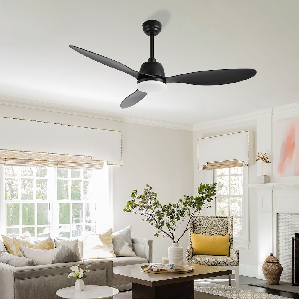 Audie Classic Industrial Iron/Plastic Integrated Led Ceiling Fan. Picture 9