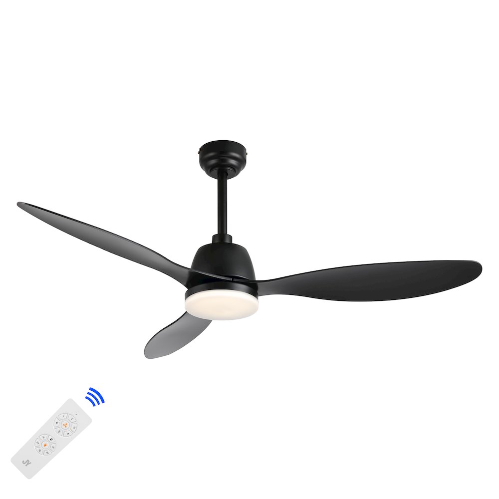 Audie Classic Industrial Iron/Plastic Integrated Led Ceiling Fan. Picture 1