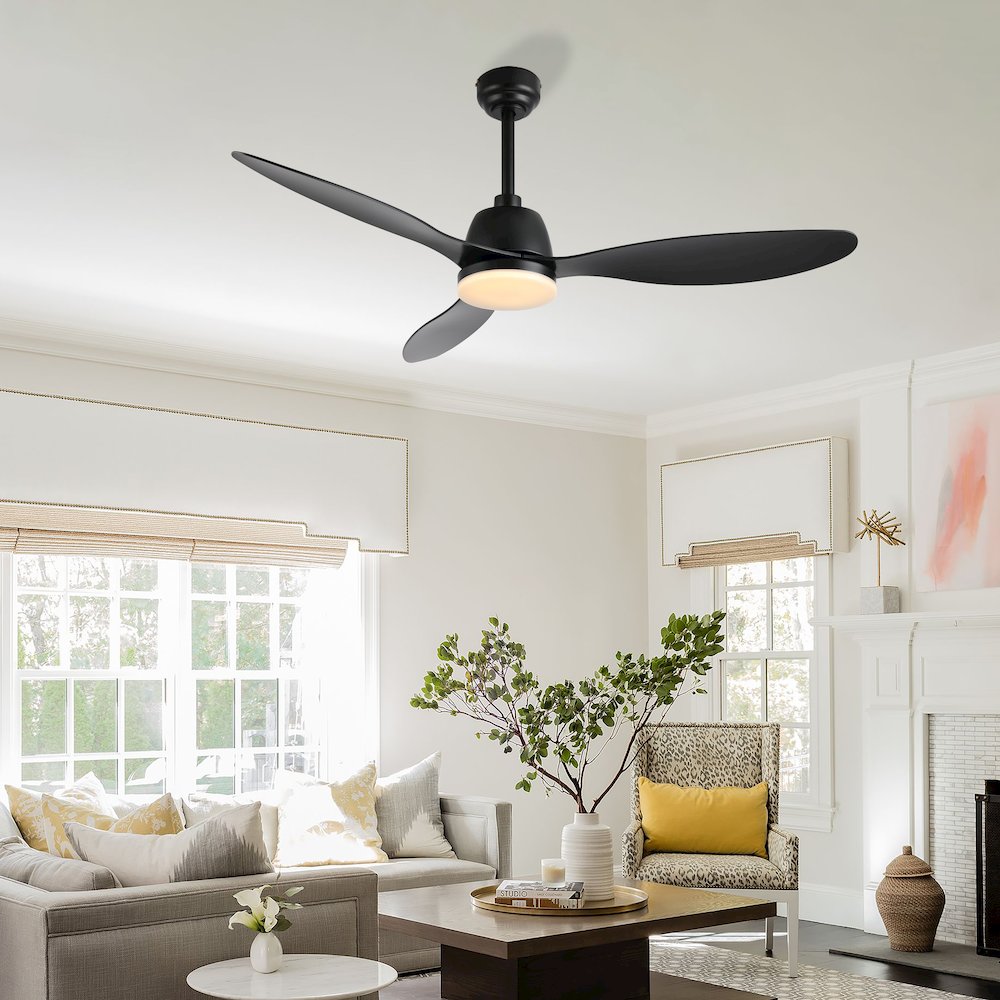 Audie Classic Industrial Iron/Plastic Integrated Led Ceiling Fan. Picture 8