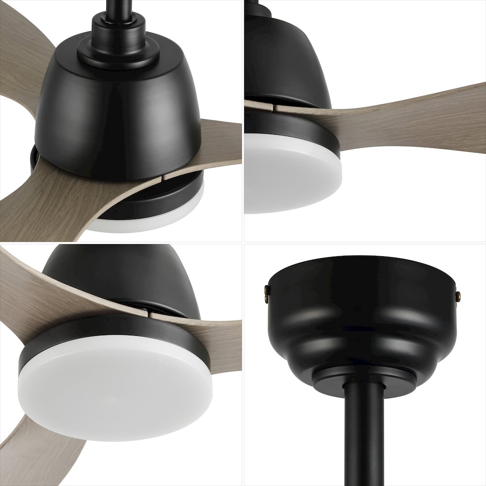 Audie Classic Industrial Iron/Plastic Integrated Led Ceiling Fan. Picture 11