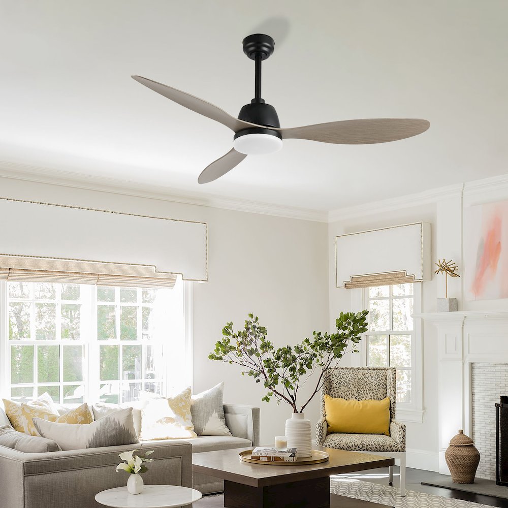 Audie Classic Industrial Iron/Plastic Integrated Led Ceiling Fan. Picture 9